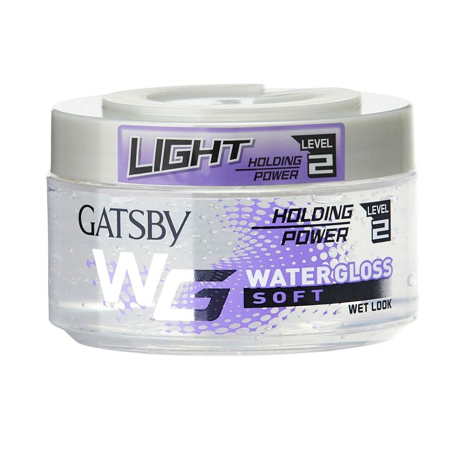 Gatsby Water Gloss Soft Hold Hair Styling Gel 150g – Long Lasting Wet Look Hair Gel for Natural Shine & Flexible Styling Cont
