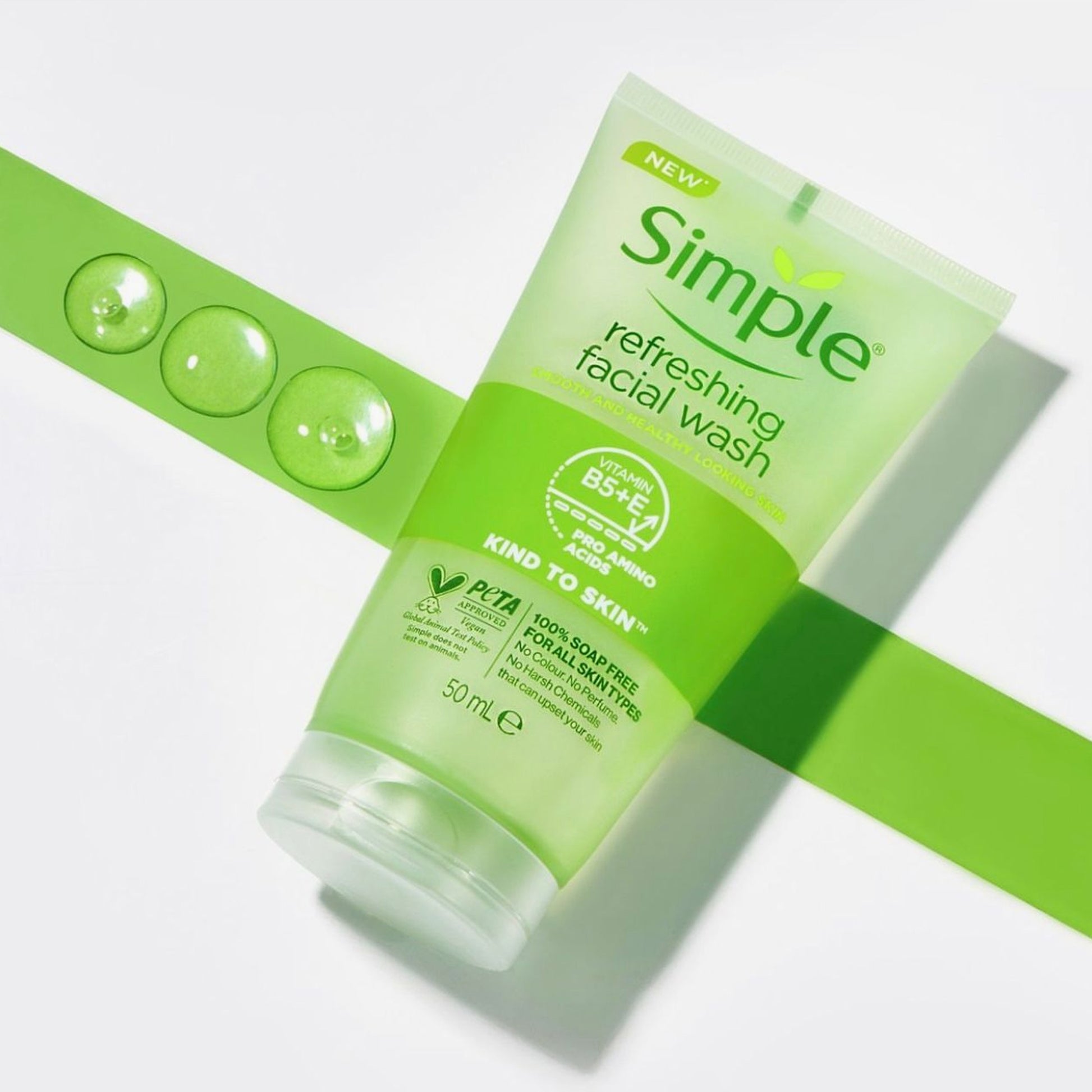 Simple Kind to Skin Facial Wash Refreshing 50ml uk