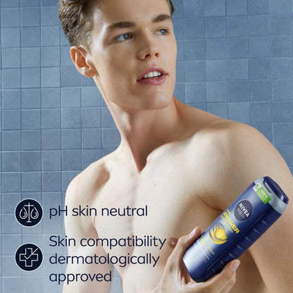 Nivea Men Power 24H Fresh Effect 3-In-1 Shower Gel For Body, Face & Hair 250ml