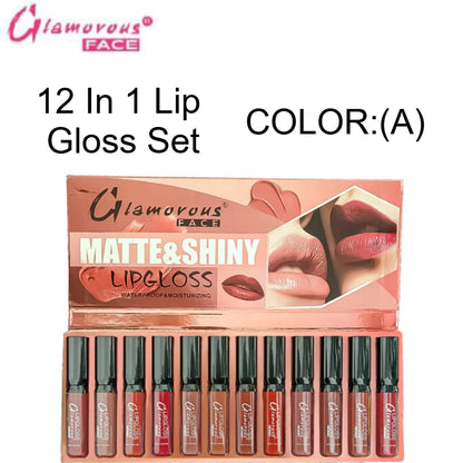 Glamorous Face 12 In 1 Lip Gloss Set COLOUR (A)