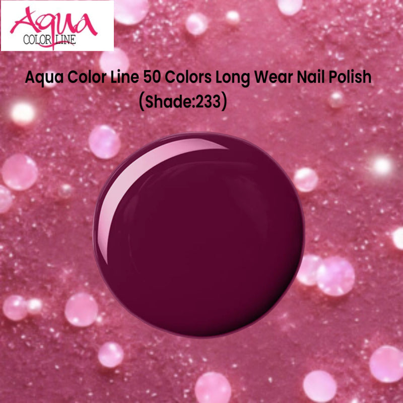 Aqua Color Line 50 Colors Long Wear Nail Polish (Shade:233)