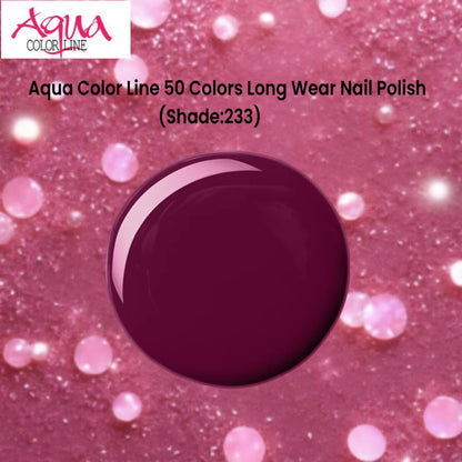 Aqua Color Line 50 Colors Long Wear Nail Polish (Shade:233)