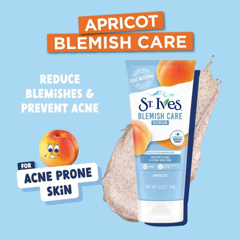 St. Ives Blemish Care Scrub Apricot 170g Deep Cleansing & Anti-Blemish Face Scrub