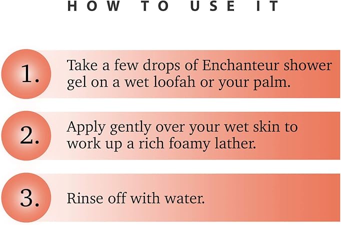 Enchanteur Enticing Perfumed Shower Gel 550ml - Deep Cleansing Moisturizing Body Wash with Long Lasting Floral Fruity Fragran