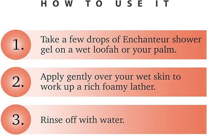 Enchanteur Enticing Perfumed Shower Gel 550ml - Deep Cleansing Moisturizing Body Wash with Long Lasting Floral Fruity Fragran