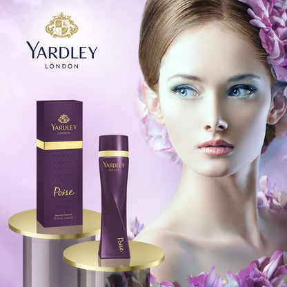 Yardley London Poise Eau de Parfum for Women 100ml - Elegant Floral Fruity Fragrance Perfume with Long Lasting Feminine Scent