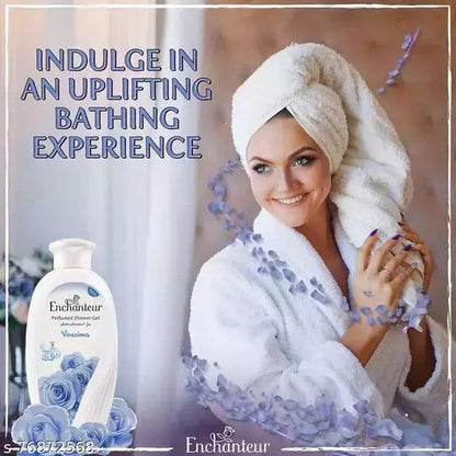 Enchanteur Vivacious Perfumed Shower Gel 250ml - Deep Cleansing Moisturizing Body Wash with Long Lasting Floral Fragrance for