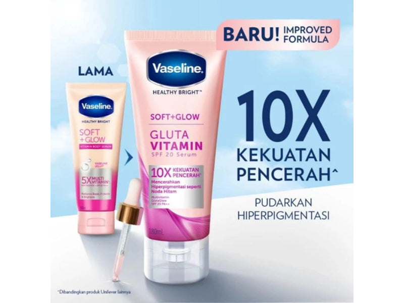 Vaseline Healthy Bright Soft + Glow Gluta Vitamin SPF 20 Serum 180ml