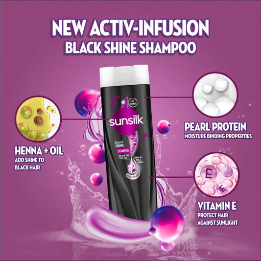 Sunsilk Go Shine Black Shine Shampoo 160ml
