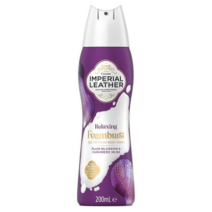 Imperial Leather Relaxing Foamburst Plum Blossom and Cashmere Musk Gel To Foam Body Wash 200ml