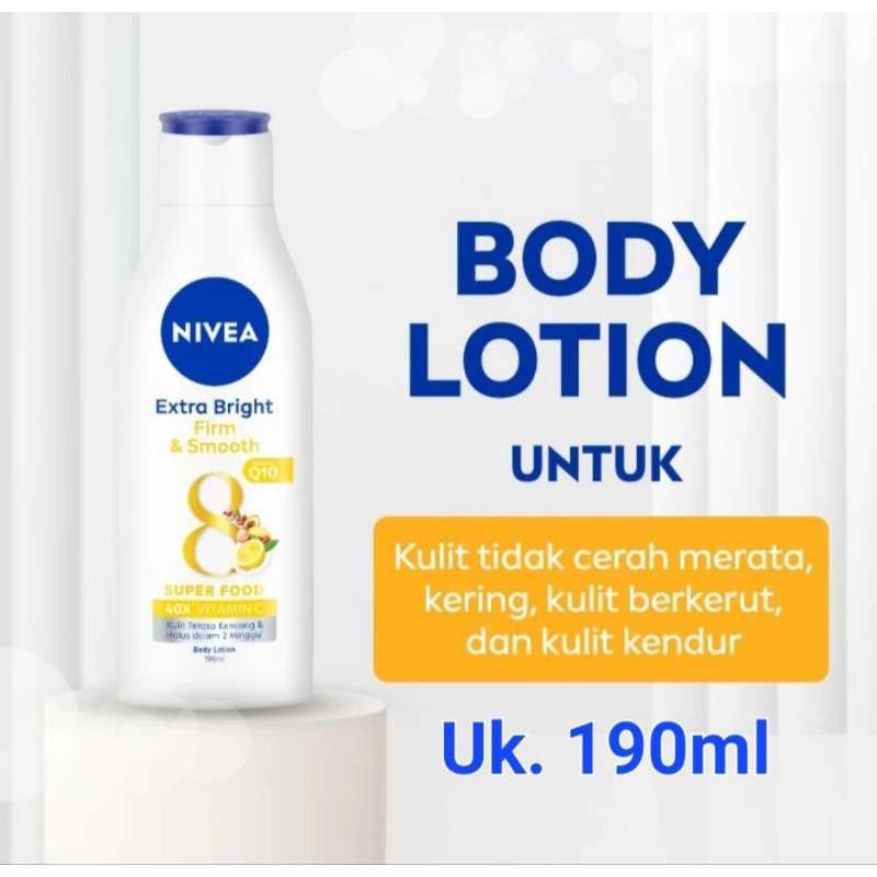 Nivea Extra Bright Firm & Smooth 8 Super Food Body Lotion 190ml