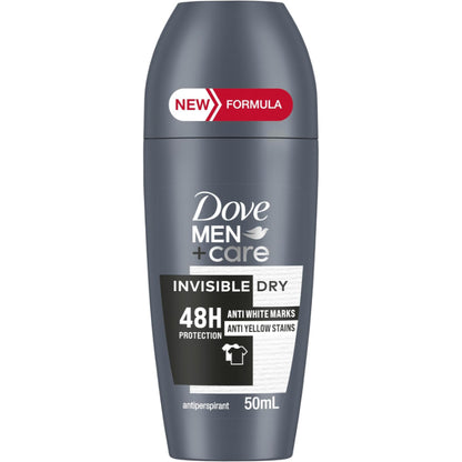 Dove Men+Care  Invisible Dry Anti white marks & Anti yellow stains  48H protection Antiperspirant Deodorant roll on 50ml