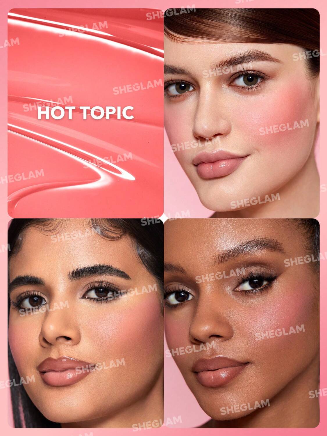 She Glam Sheglam Color Bloom Liquid Blush in Shade Hot Topica 5.2 ml Natural Flush & Long-Lasting Glow