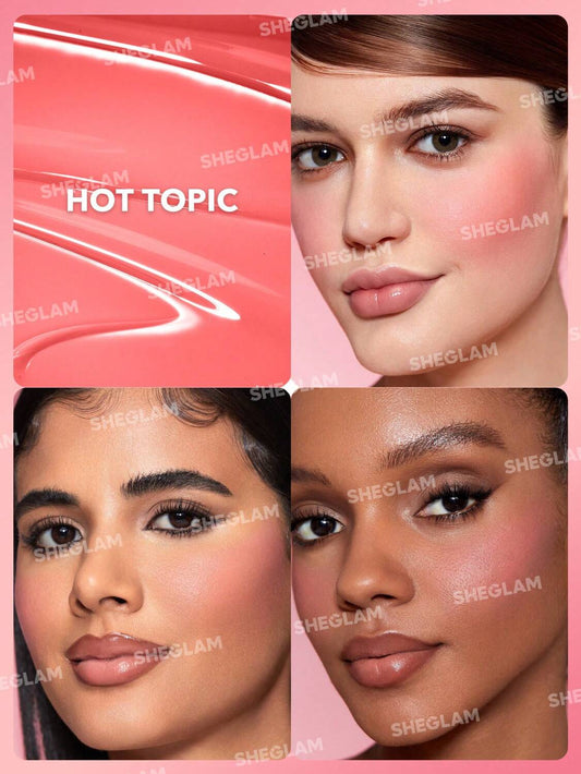 Sheglam Color Bloom Liquid Blush in Shade Hot Topica 5.2 ml Natural Flush & Long-Lasting Glow
