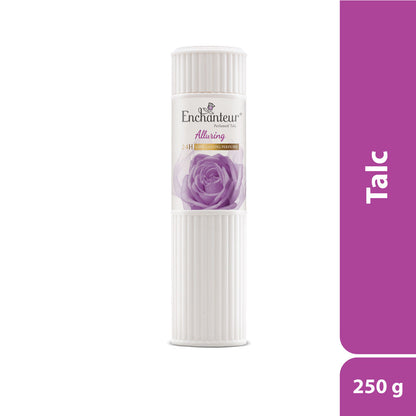 Enchanteur Alluring Perfumed Talc Powder 250g - Long Lasting Floral Fragrance Body Powder for Soft, Fresh & Smooth Skin Odor 