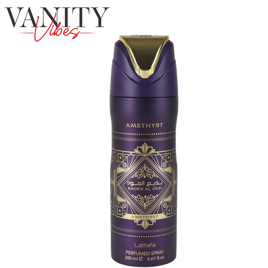 Bade’e Al Oud Amethyst by Lattafa Perfumed Body Spray 200 ml Oud Amethyst Scent & Long-Lasting Freshness