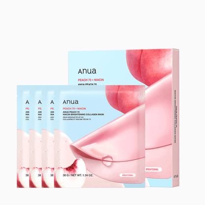 Anua Peach 70+ Niacin Brightening Collagen Mask 38 g Radiance Boost & Even Skin Tone (K Beauty)