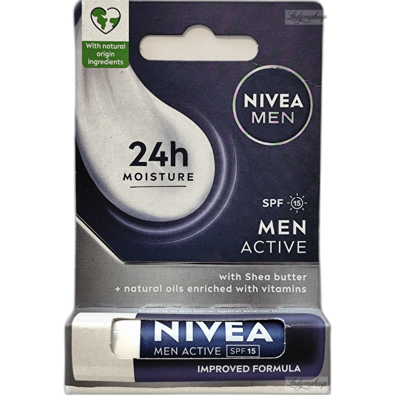 Nivea Men Active SPF15 Lip Balm 24H Moisture 4.8g
