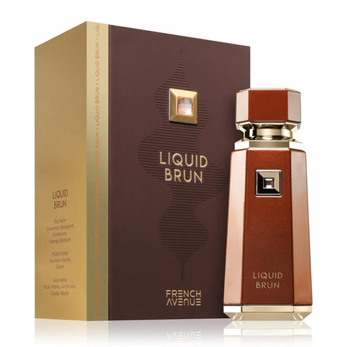 French Avenue Liquid Brun Eau De Parfum 100ml – Long Lasting Original Warm Spicy Vanilla Masculine Fragrance for Men