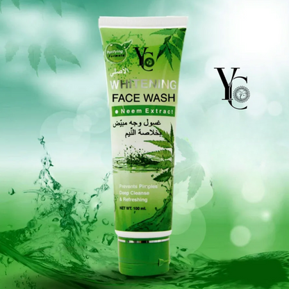 YC Whitening Neem Extract Face Wash 100 ml Deep Cleansing, Acne Control & Skin Brightening
