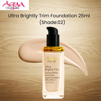Aqua Color Line Ultra Brightly Trim Foundation 25ml (Shade:02)