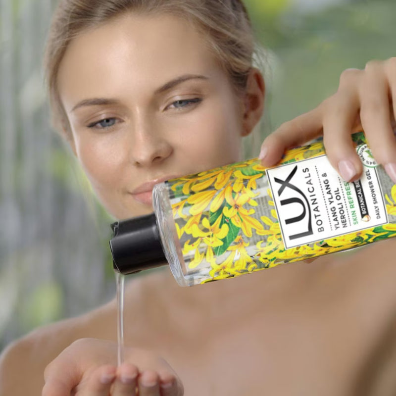 Lux Botanicals Ylang Ylang & Neroli Oil Daily Shower Gel 500ml Nourishing Cleanse & Floral Freshness