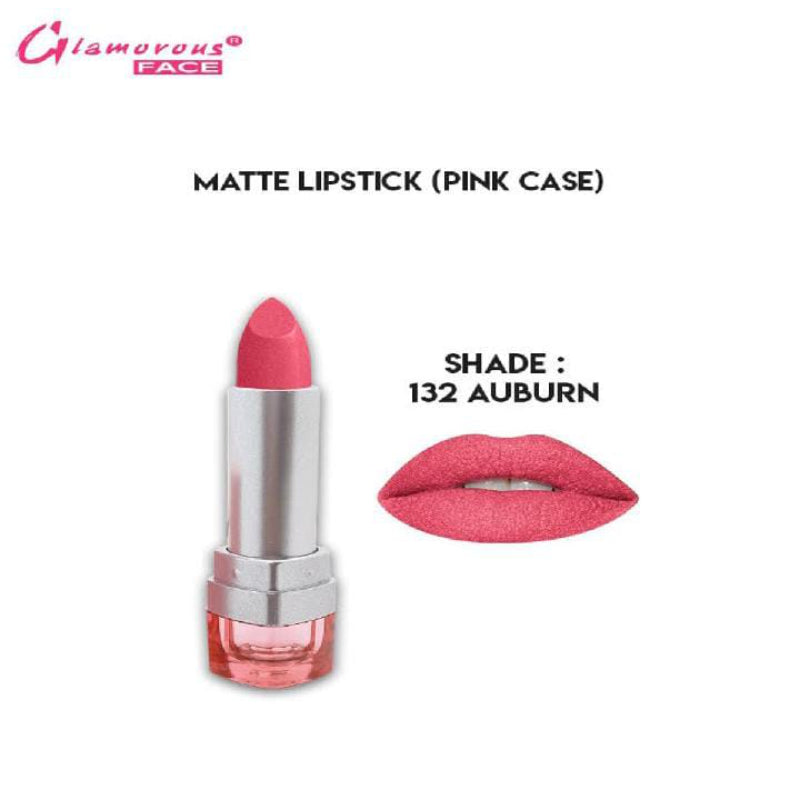 Glamorous Face Matte Lipstick Vitamin E & Aloe Vera Extracts (shade 132) (Auburn)