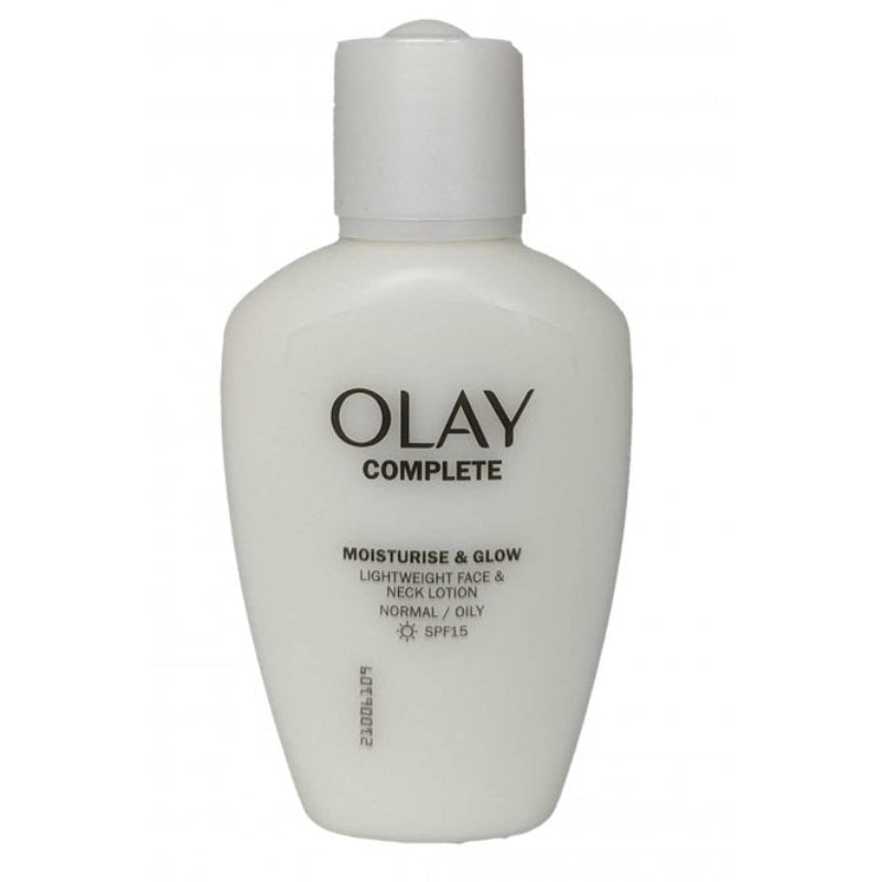Olay SPF 15 Complete Moisturise & Glow Face & Neck Lotion 100ml – Lightweight Day Lotion for Normal to Oily Skin