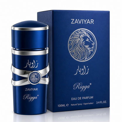 Rigga Zaviyar Blue Eau De Parfum 100ml – Long Lasting Fresh Aquatic Woody Fragrance Perfume for Men Strong Masculine Daily We