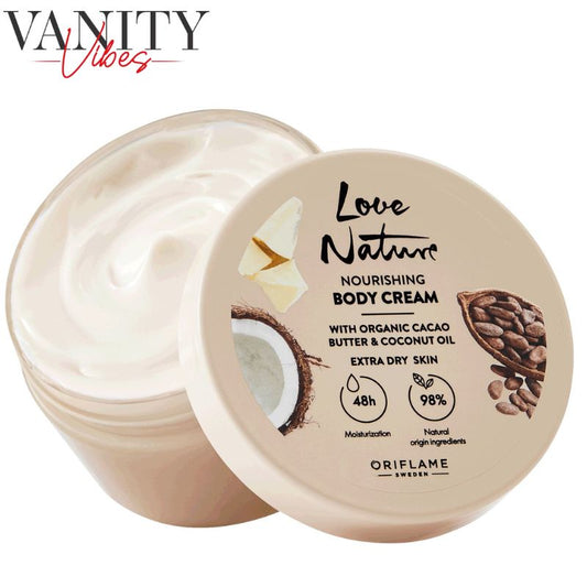 Oriflame Love Nauture Nourishing Body Cream with Organic Cacao Butter & Coconut Oil 200mll