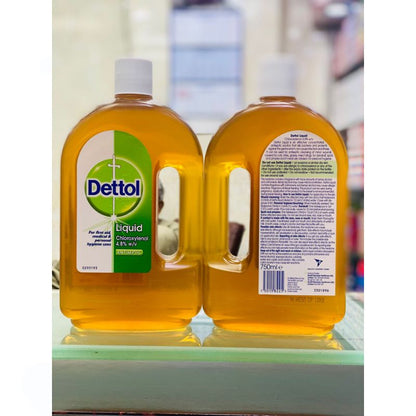 Dettol Antiseptic Liquid Chloroxylenol 4.8% w/v 750ml - Multi-Purpose Disinfectant for Germ Protection & Hygiene
