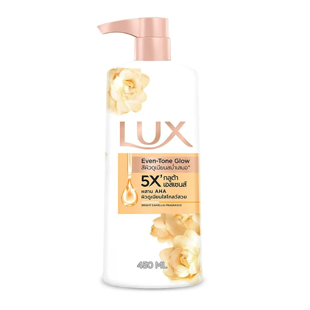 Lux Even-Tone Glow Bright Camellia Fragrance Body Wash 450ml – Brightening Shower Gel for Smooth, Radiant & Even Tone Skin