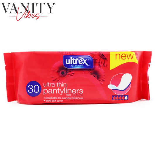 Ultrex 30 Ultra Thin Pantyliners 30pcs Secure & Comfortable Fit