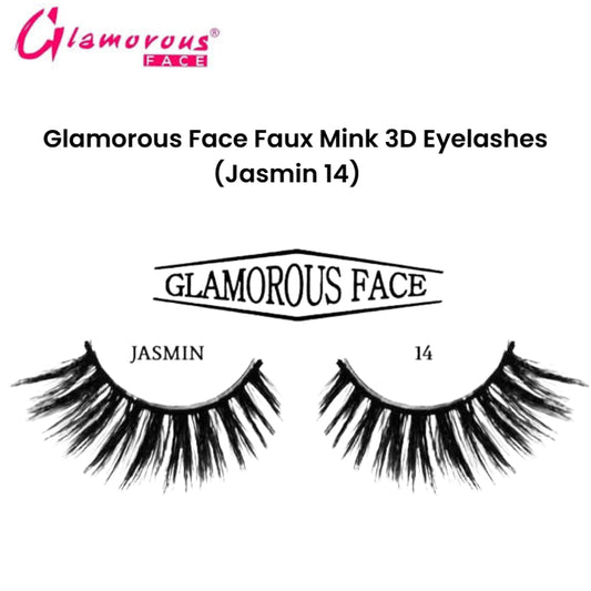 Glamorous Face Faux Mink 3D Eyelashes (Jasmin 14)