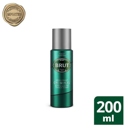 Brut Original Deodorant Body Spray for Men 200ml – Long Lasting Classic Masculine Fragrance Fresh Daily Wear Antiperspirant S