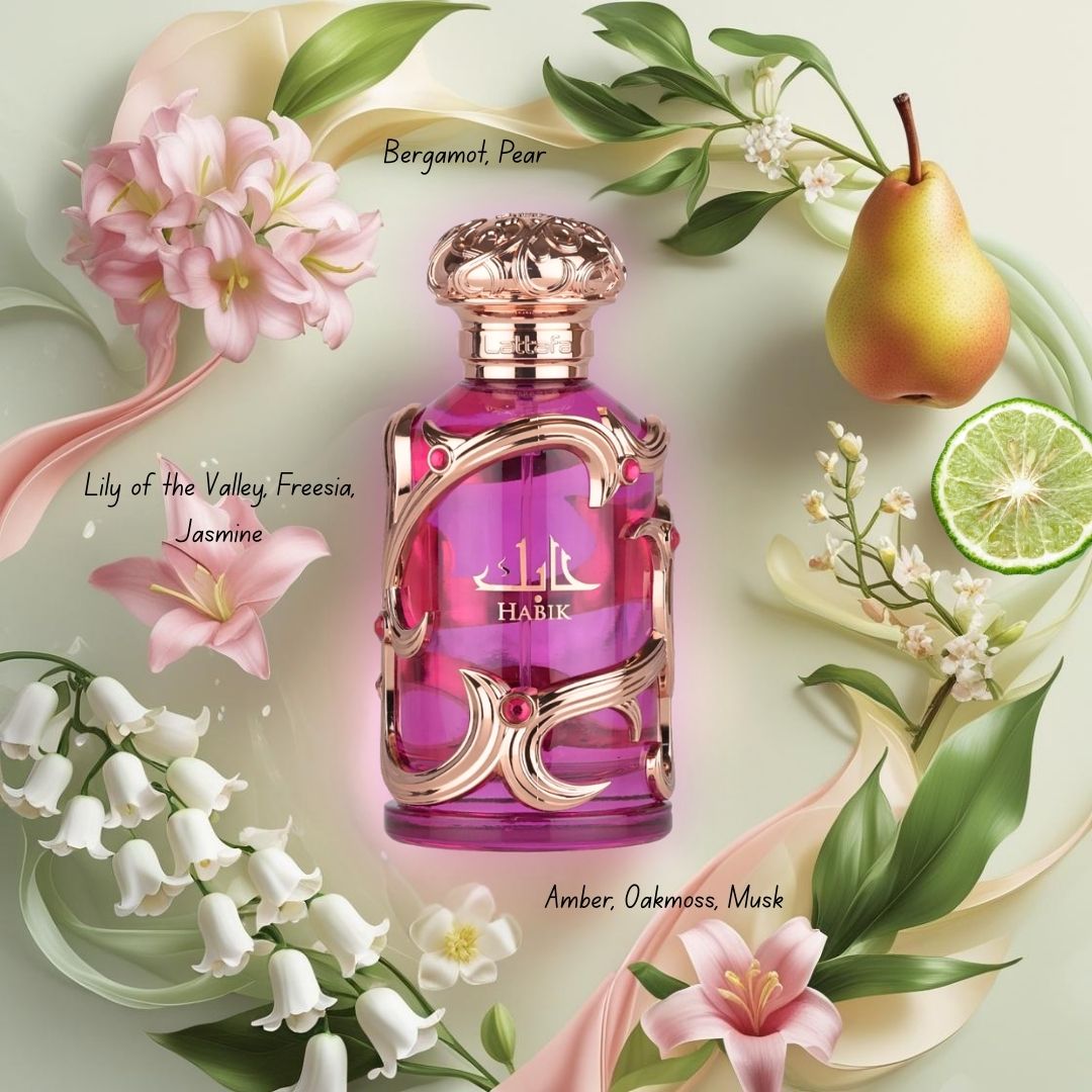 Lattafa Habik Eau de Parfum 100ml - Original Long-Lasting Elegant Floral Perfume for Women