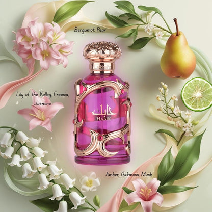 Lattafa Habik Eau de Parfum 100ml - Original Long-Lasting Elegant Floral Perfume for Women