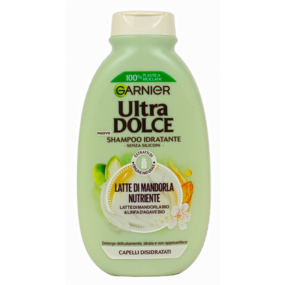 Garnier Ultra Dolce Shampoo Idratante Latte di Mandorla Nutriente 300ml Moisturizing & Nourishing Hair Care