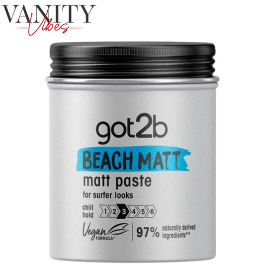 Schwarzkopf Got2b Beach Matt Paste Chill Hold 100ml Matte Finish & Casual Texture Styling