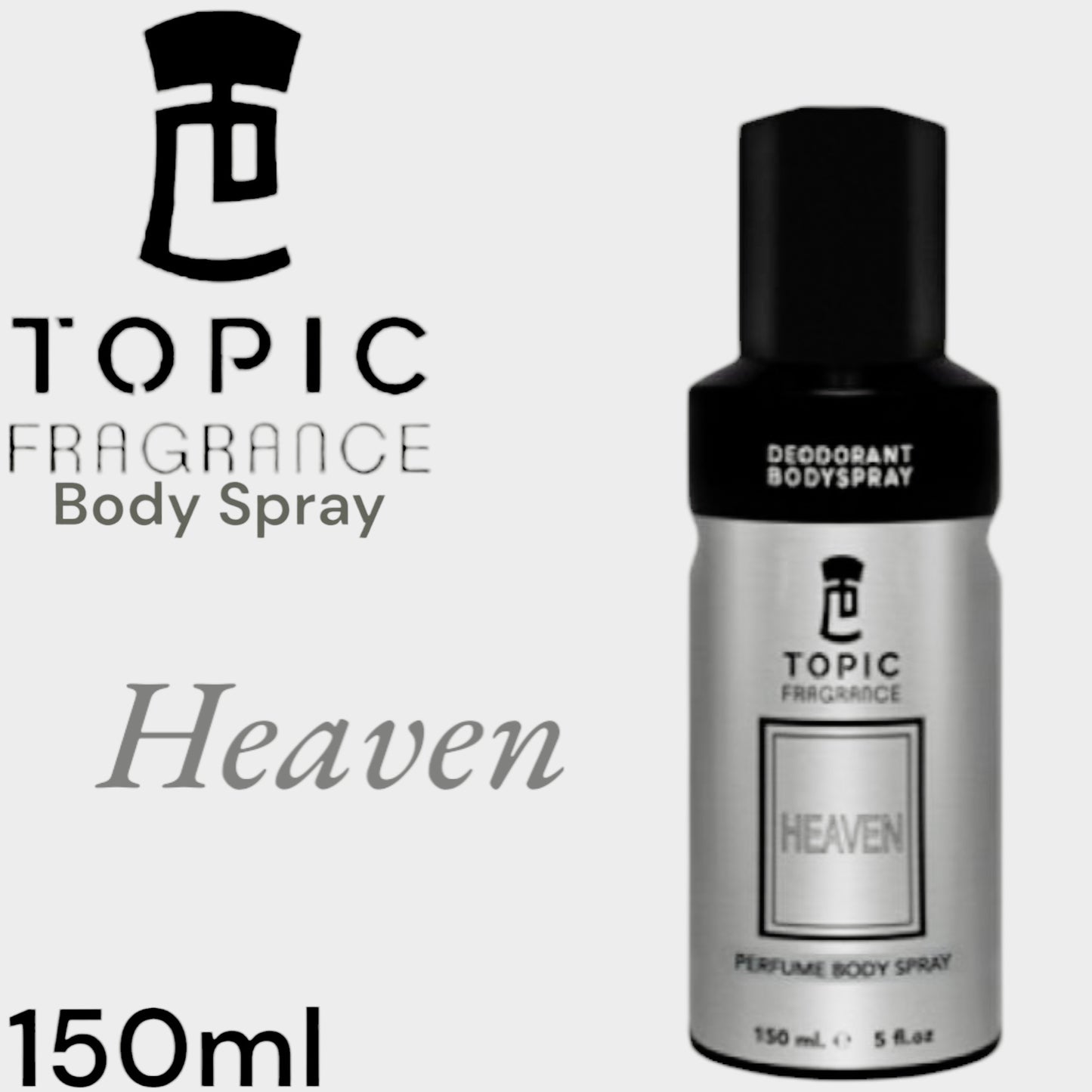 Heaven Topic Fragrance Perfume Body Spray 150ml – Long Lasting Elegant Body Mist for Women, Soft & Fresh Daily Scent