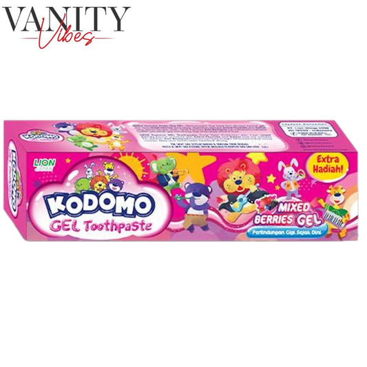 Kodomo Lion Japan Mixed Berries Gel Toothpaste 45g Extra Gift Gentle Cavity Protection for Kids