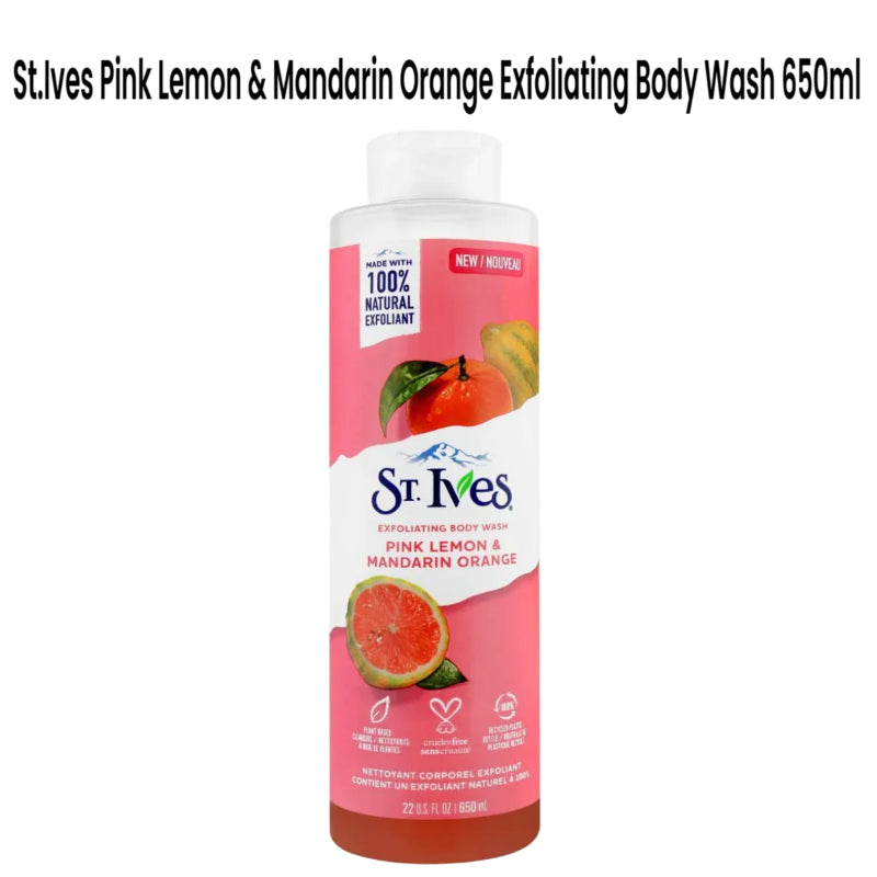 St.Ives Pink Lemon & Mandarin Orange Exfoliating Body Wash 650ml