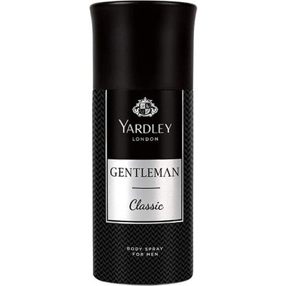 Yardley London Gentleman Classic Body Spray for Men 150ml – Timeless Masculine Fragrance Deodorant Spray with Long Lasting Fr