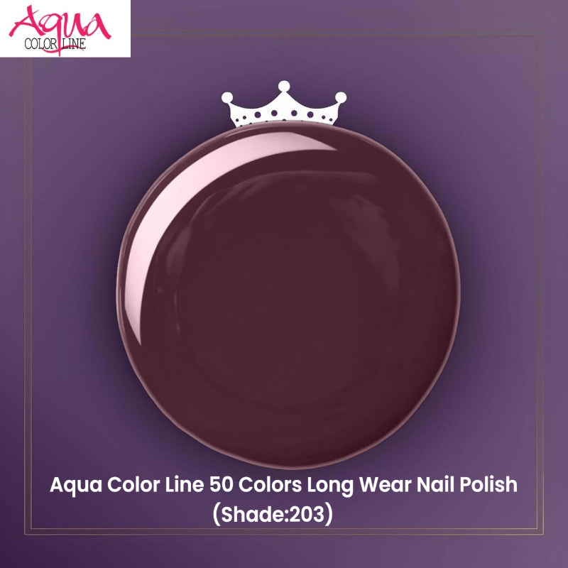 Aqua Color Line 50 Colors Long Wear Nail Polish (Shade:203)