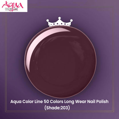 Aqua Color Line 50 Colors Long Wear Nail Polish (Shade:203)