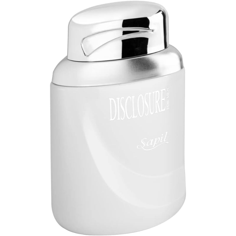 Sapil Disclosure White Eau de Toilette for Men 100ml - Long Lasting Fresh Citrus Woody Fragrance Perfume with All Day Confide