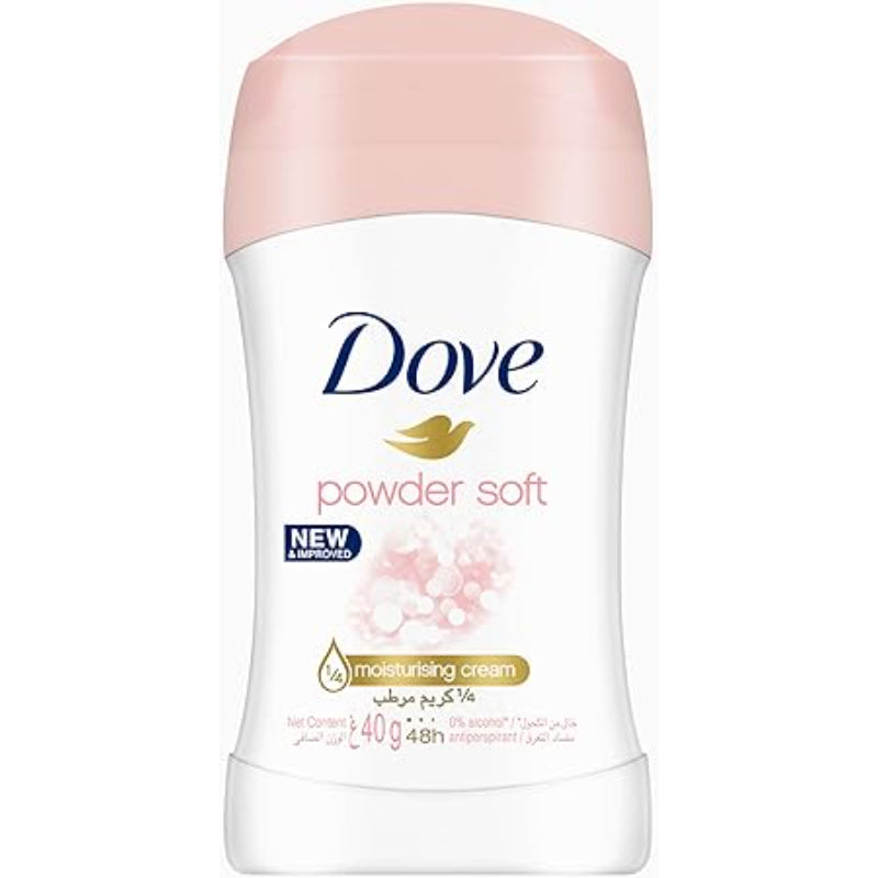 Dove Powder Soft Deodorant Stick 48H Anti-Perspirant for Women 40g Long Lasting Freshness & Sweat Protection
