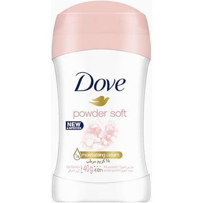 Dove Powder Soft Deodorant Stick 48H Anti-Perspirant for Women 40g Long Lasting Freshness & Sweat Protection