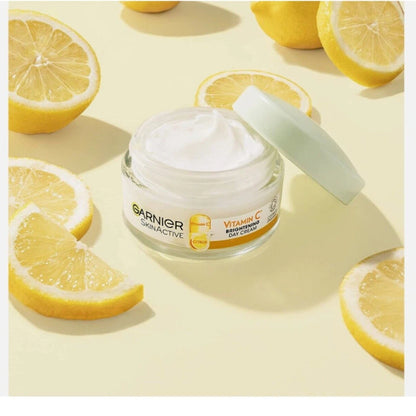 Garnier SkinActive Vitamin C Brightening Day Cream 50ml – Revives Dull Skin & Boosts Natural Glow