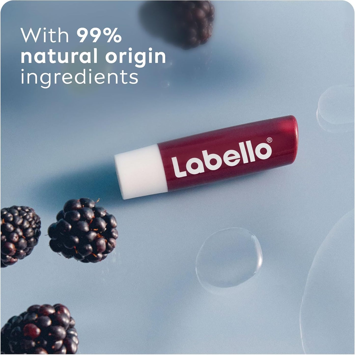 Labello Blackberry Shine Lip Balm 4.8g – 24H Moisture, Glossy Tint & Nourishing Care